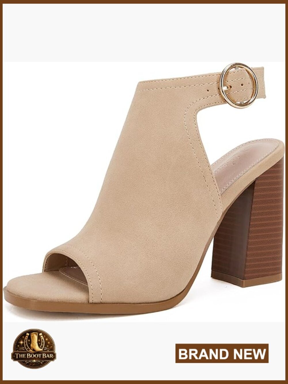 Women's Heeled Sandals Ankle Strap Buckle Booties